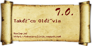 Takács Olívia névjegykártya