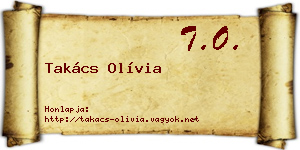 Takács Olívia névjegykártya