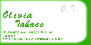 olivia takacs business card